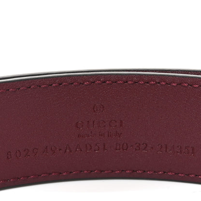 Gucci Plutone Calfskin Guccissima Double G 30mm Belt 80 32 Rosso Ancora 5 of 5