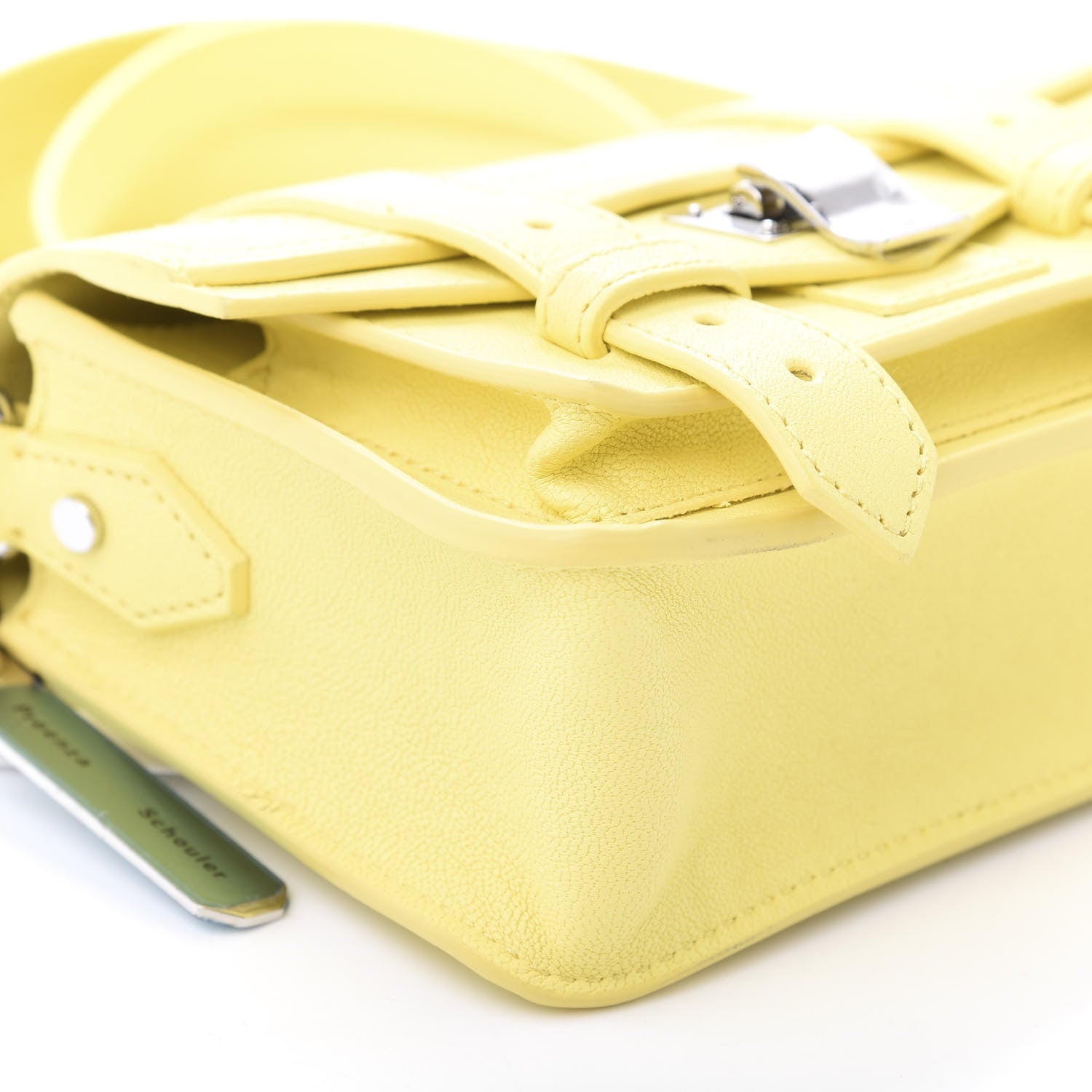 Proenza Schouler Lambskin Micro PS1 Satchel Canary Yellow 7 of 8