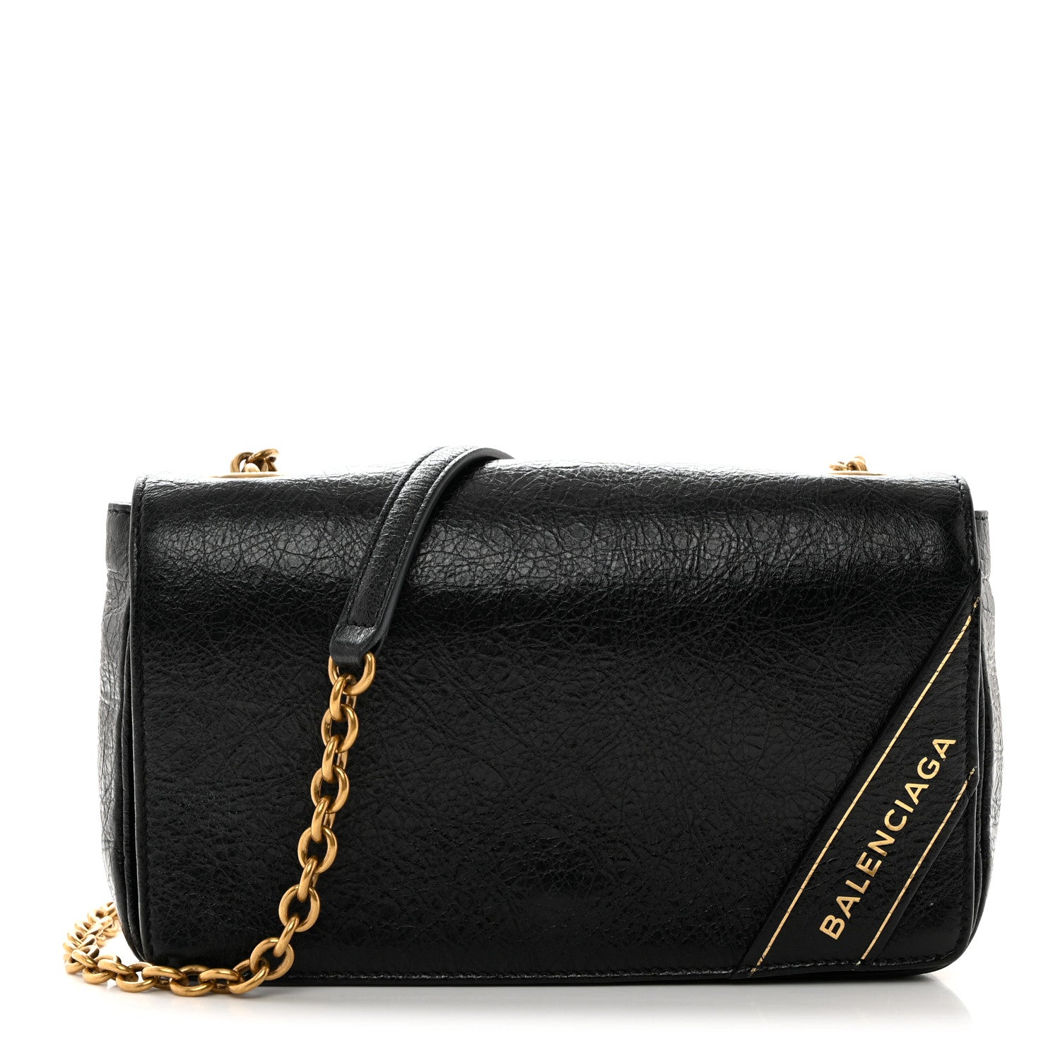 Balenciaga Arena Calfskin Blanket Chain Crossbody Black 1 of 11