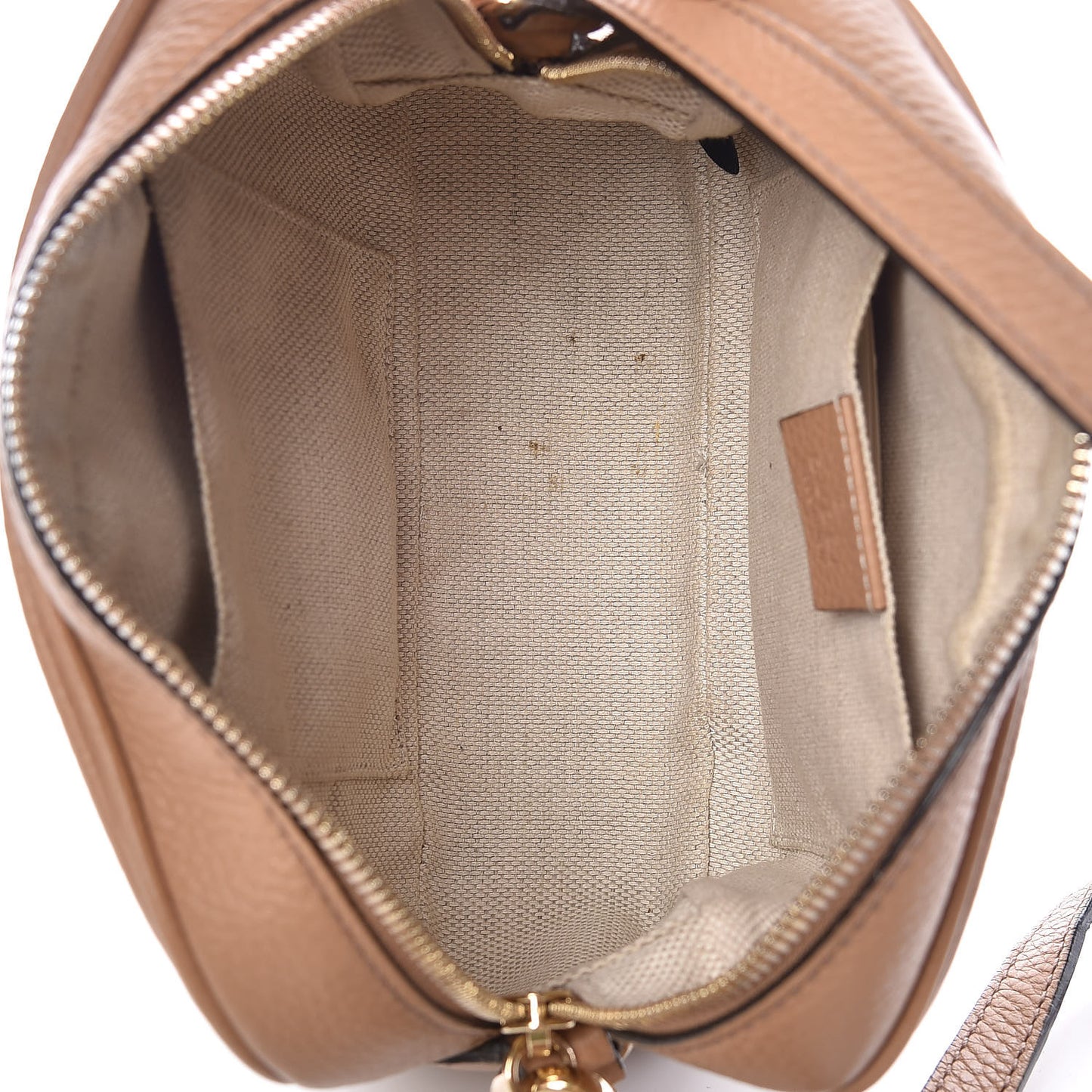 Pebbled Calfskin Small Soho Disco Bag Camelia