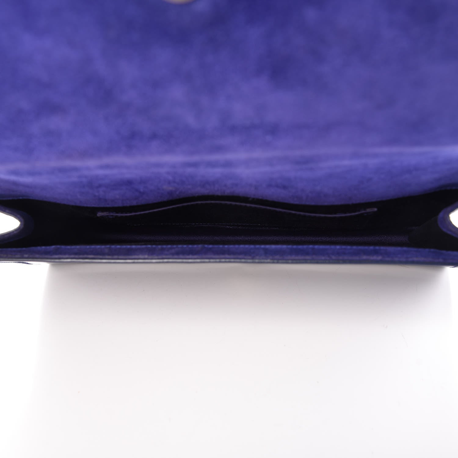 Saint Laurent Patent Calfskin Monogram Large Belle De Jour Clutch Royal Blue 6 of 11