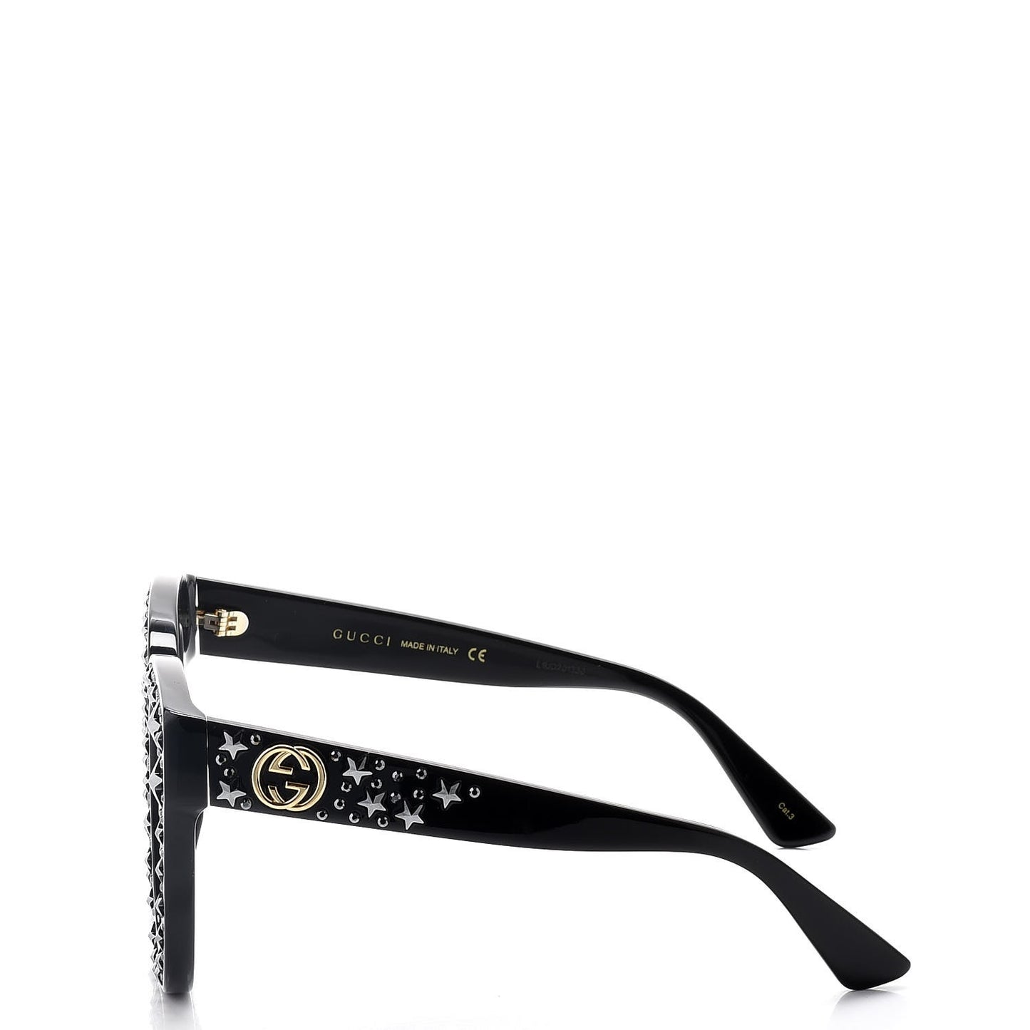 Acetate Stars Cat Eye Sunglasses GG0116S Black