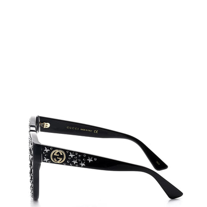 Gucci Acetate Stars Cat Eye Sunglasses GG0116S Black 3 of 10