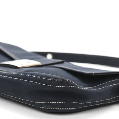 Fendi Denim Baguette Blue 9 of 10