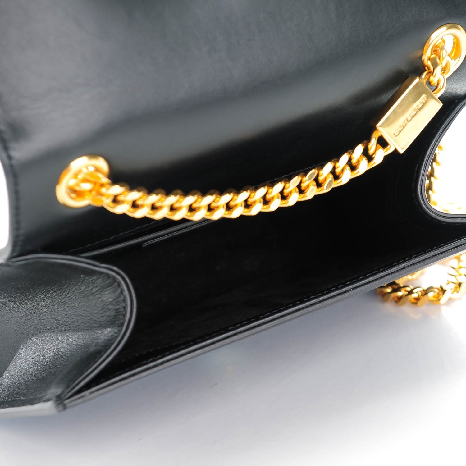 Saint Laurent Calfskin Small Classic Monogram Kate Tassel Satchel Black 5 of 7