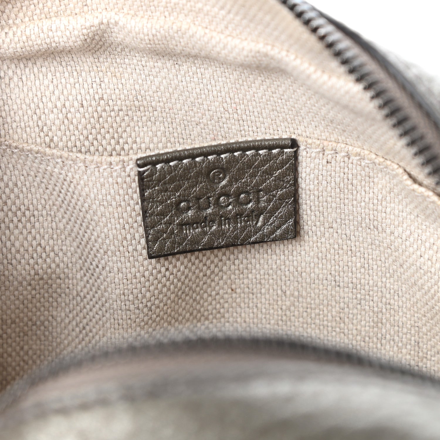 Gucci Metallic Pebbled Calfskin Small Soho Disco Bag Sasso 7 of 10