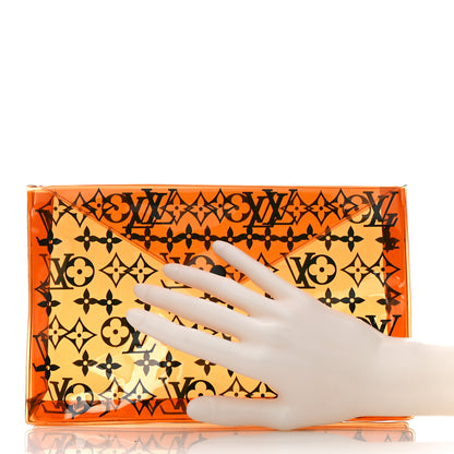 Louis Vuitton PVC Monogram Printed Envelope Pouch Orange 2 of 8
