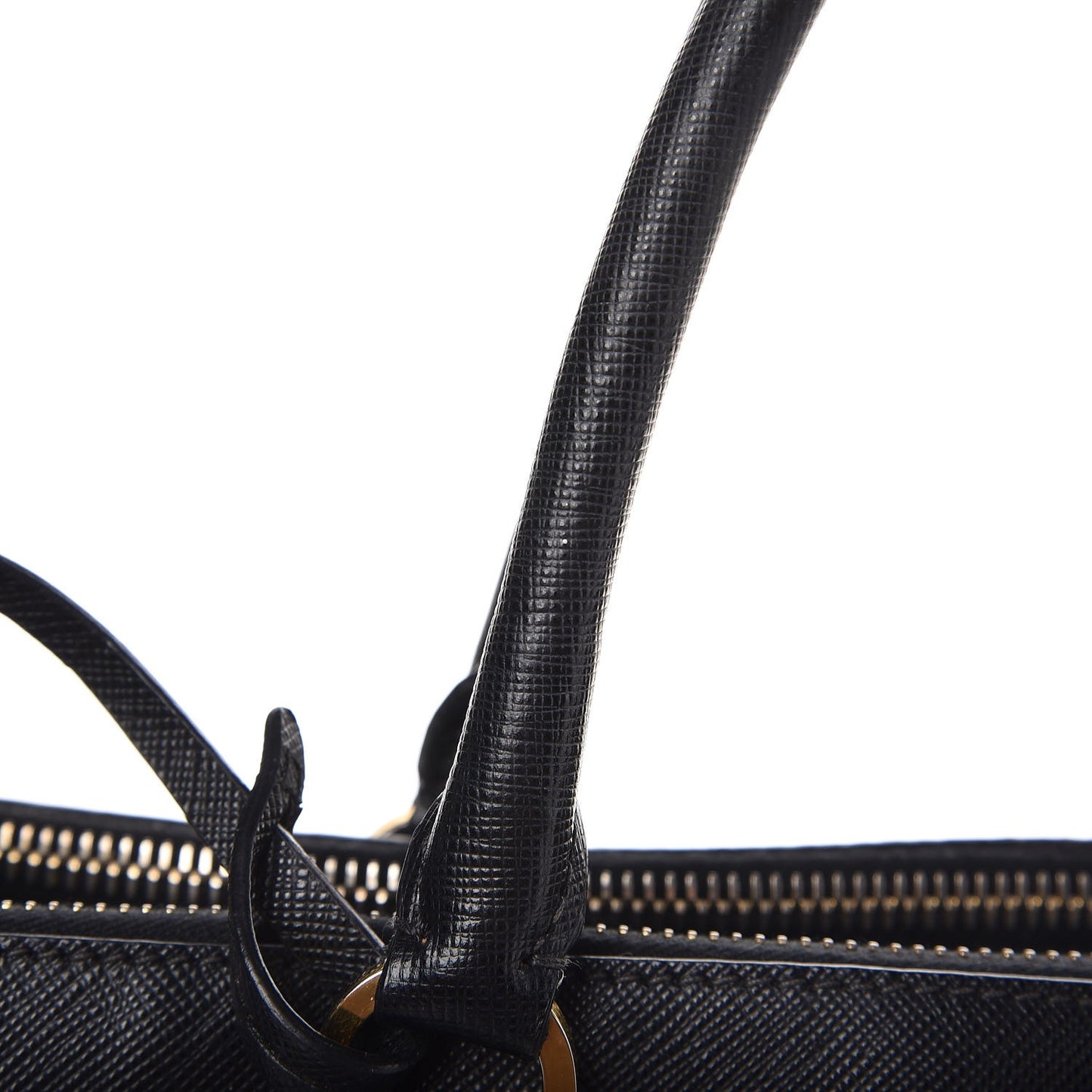 Saffiano Lux Extra Large Galleria Double Zip Tote Black