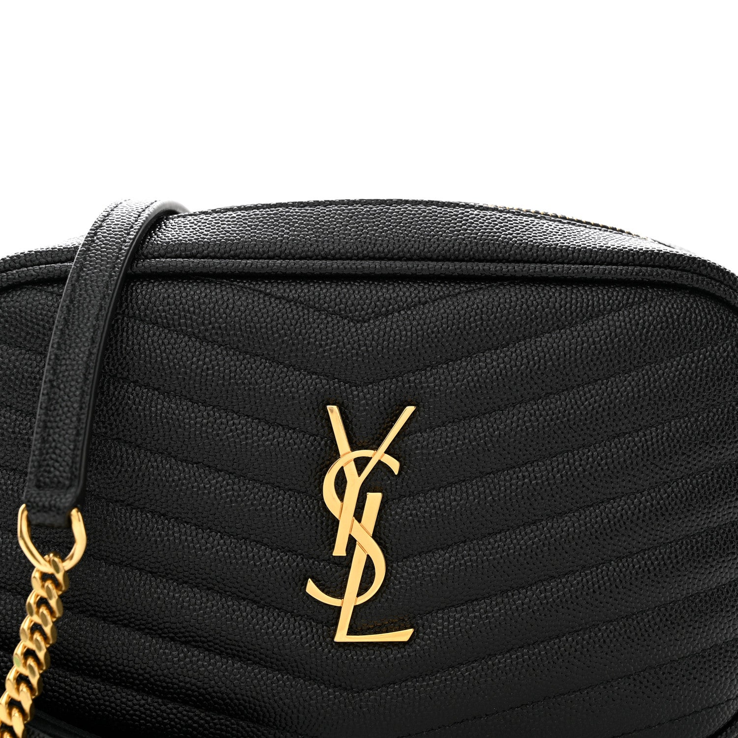 Saint Laurent Grain De Poudre Matelasse Monogram Mini Lou Camera Bag Black 7 of 10