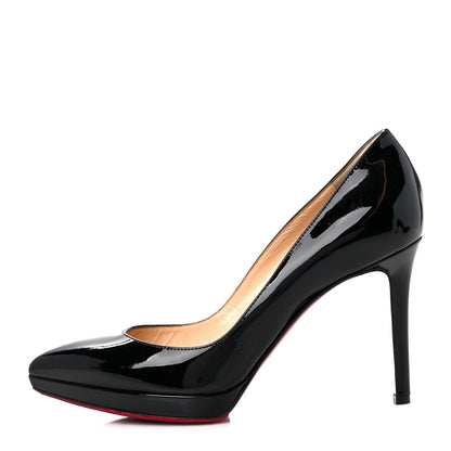 Christian Louboutin Patent Pigalle Plato 100 Pumps 37.5 Black 1 of 8