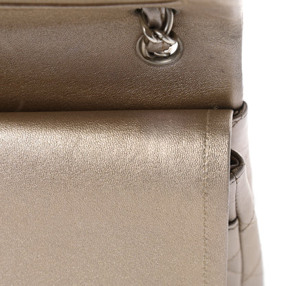 Chanel Metallic Lambskin Quilted Jumbo Double Flap Gold 12 of 17