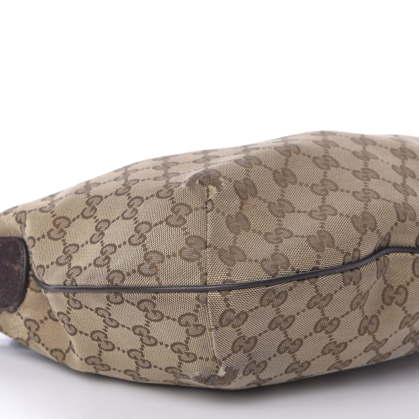 Monogram Web Medium Half Moon Hobo Dark Brown