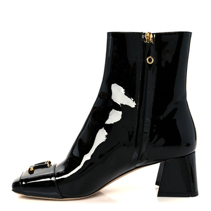 Louis Vuitton Patent Calfskin Shake Ankle Boots 38 Black 1 of 9