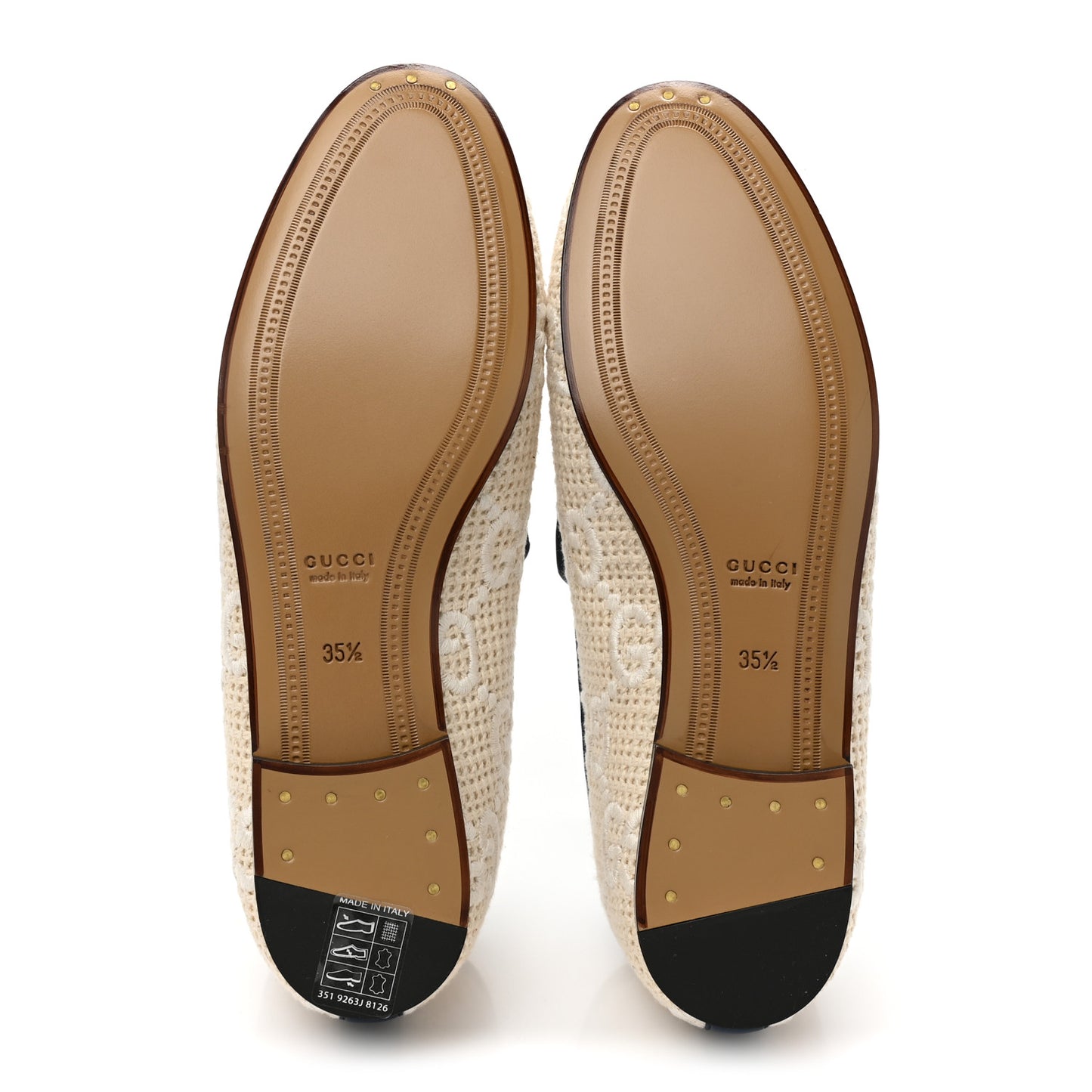 Canvas Nappa Monogram Jumbo GG Horsebit Womens Jordaan Loafers 35.5 Beige Royale