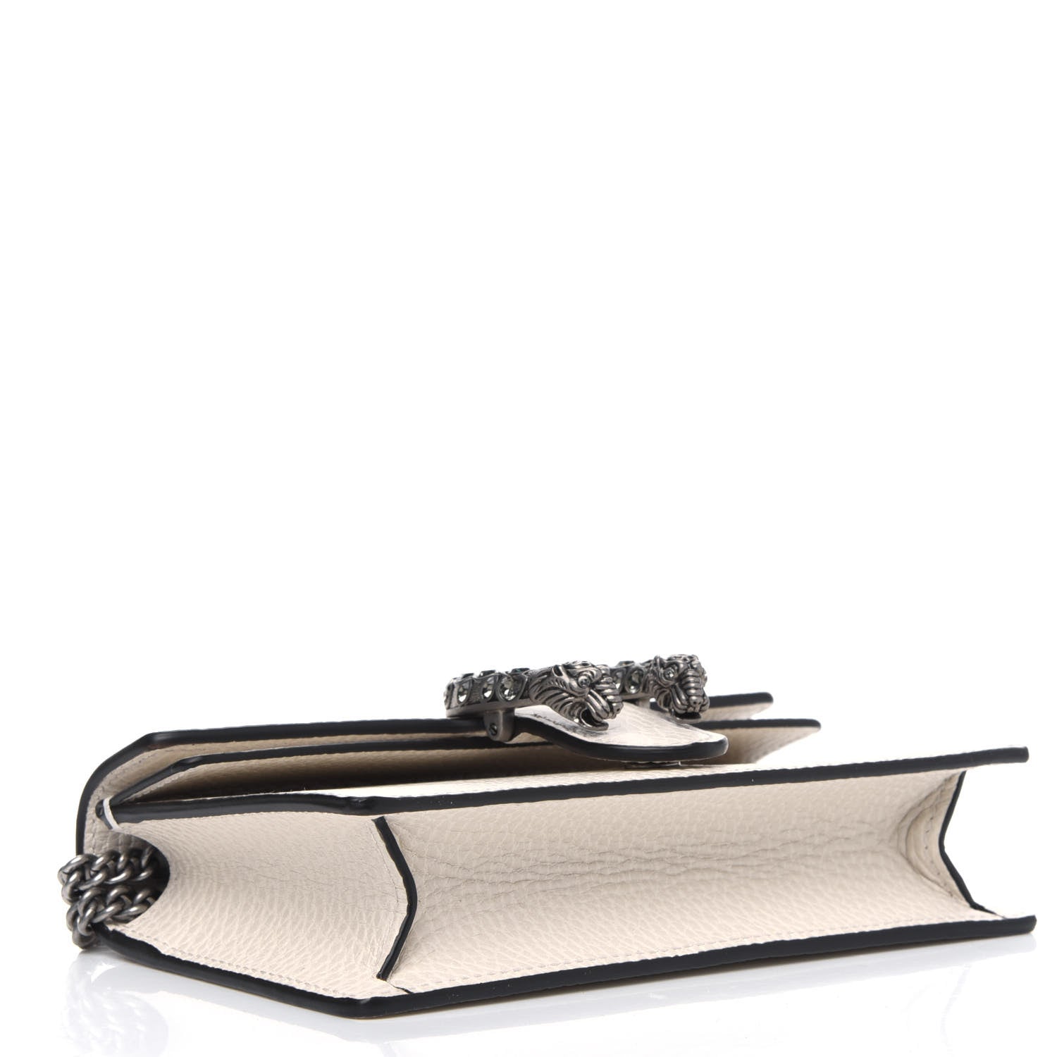 Gucci Dollar Calfskin Crystal Super Mini Dionysus Shoulder Bag Mystic White Black Diamond 3 of 4