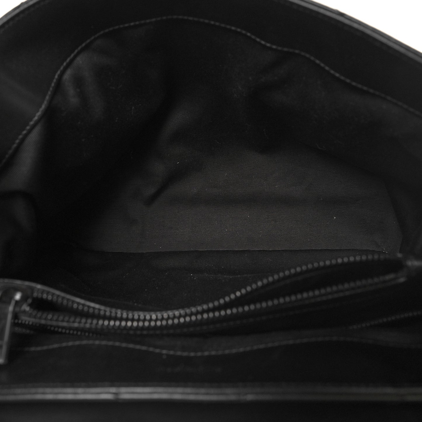 Calfskin Y Quilted Monogram Monochrome Medium Loulou Chain Satchel Black