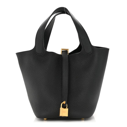 Hermes Taurillon Clemence Picotin Lock 18 PM Black 1 of 10
