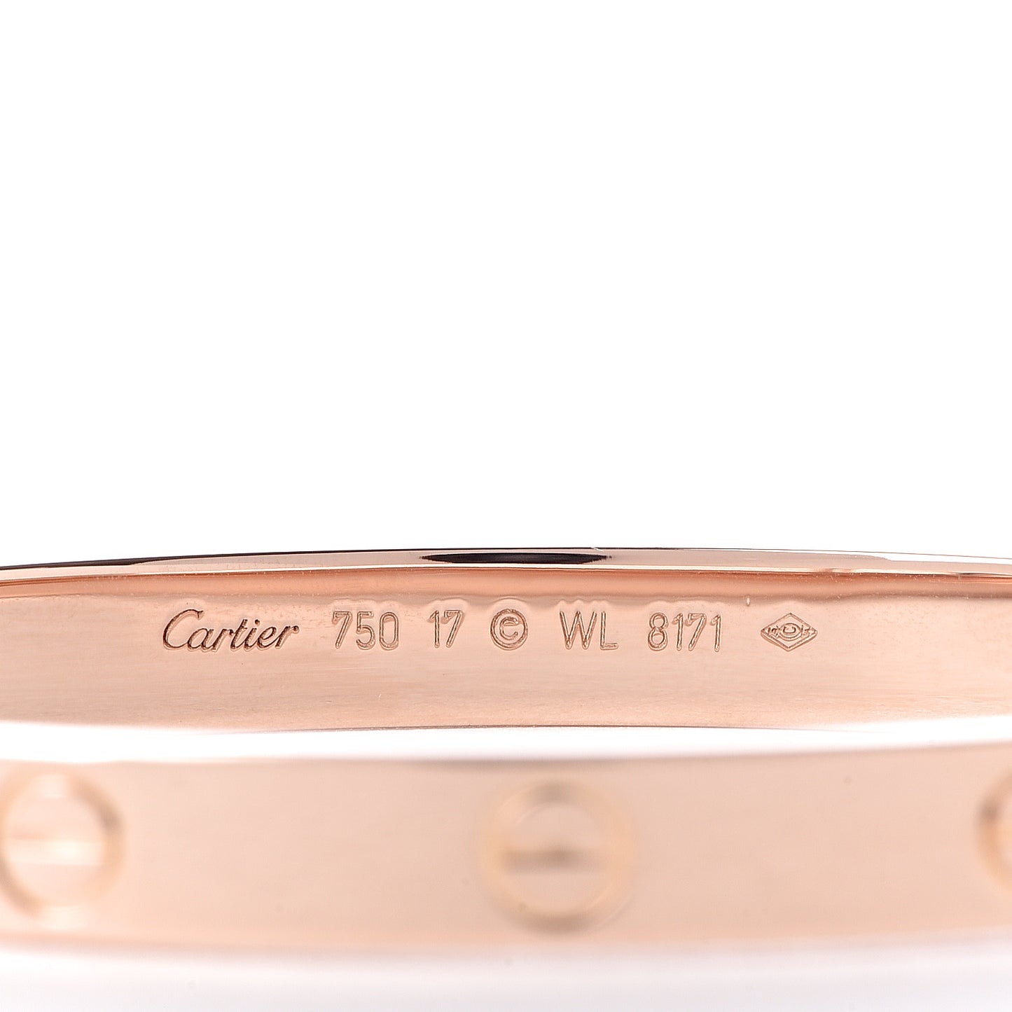 18K Pink Gold LOVE Bracelet 17