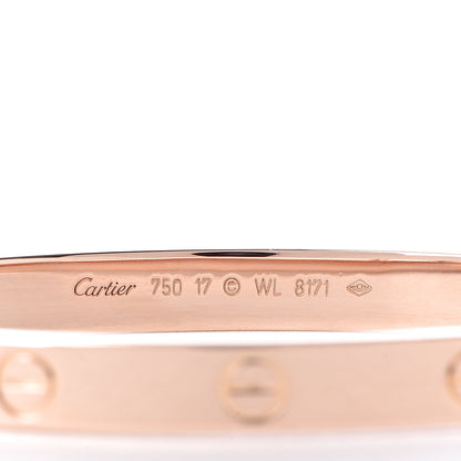 Cartier 18K Pink Gold LOVE Bracelet 17 4 of 5