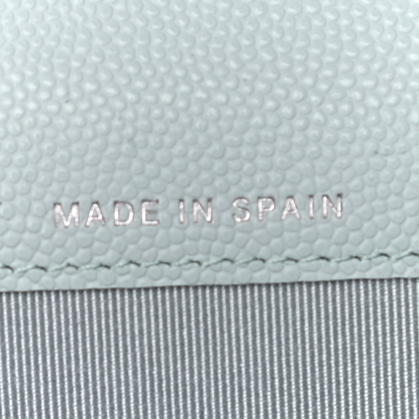 Caviar Quilted Flap Card Holder Wallet Light Blue