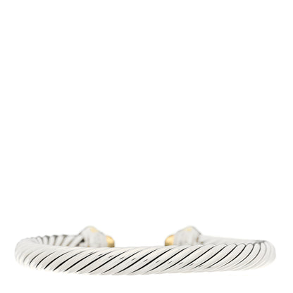 David Yurman Sterling Silver 14K Yellow Gold Citrine 7mm Cable Classics Bracelet 2 of 3