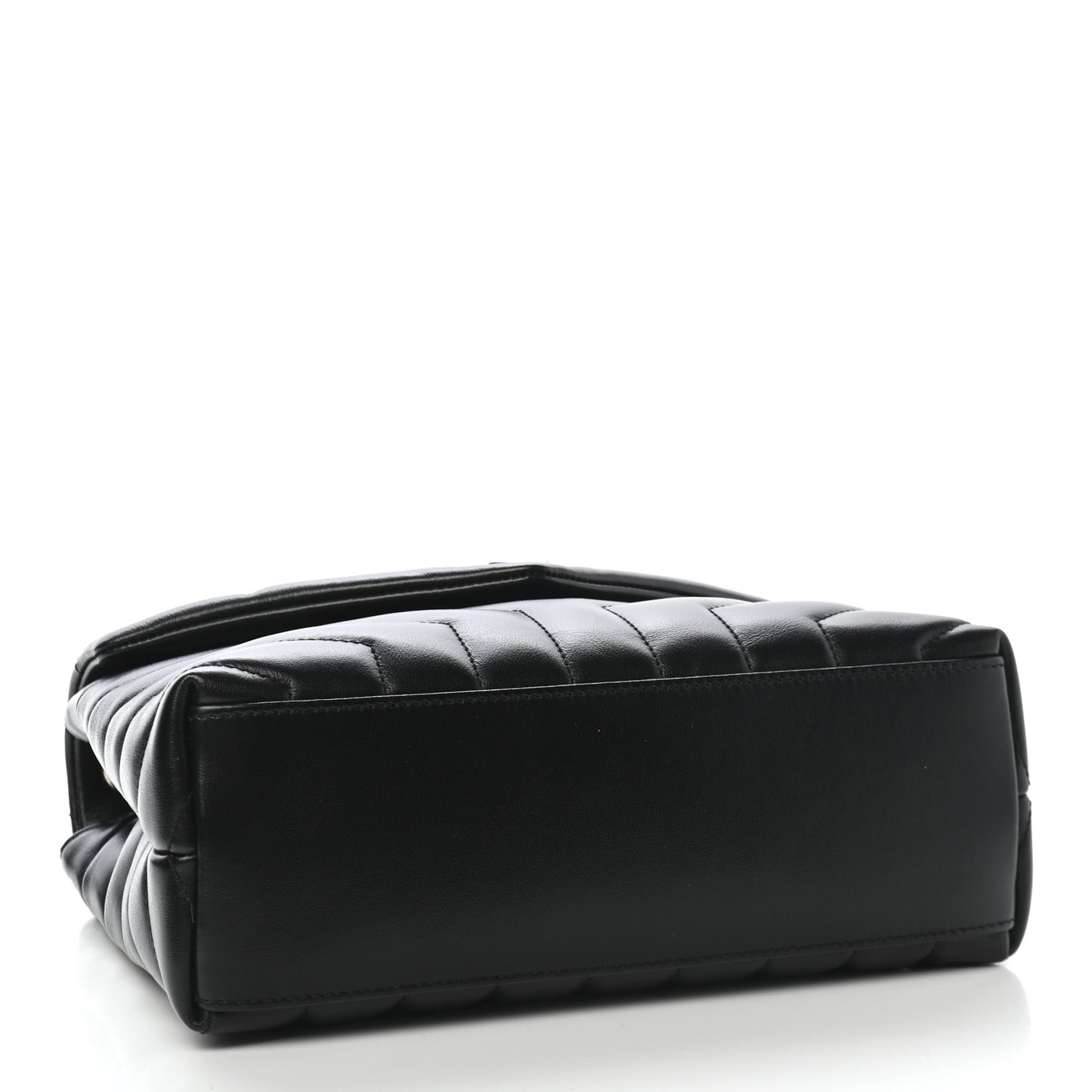 Calfskin Y Quilted Monogram Small Loulou Chain Satchel Black
