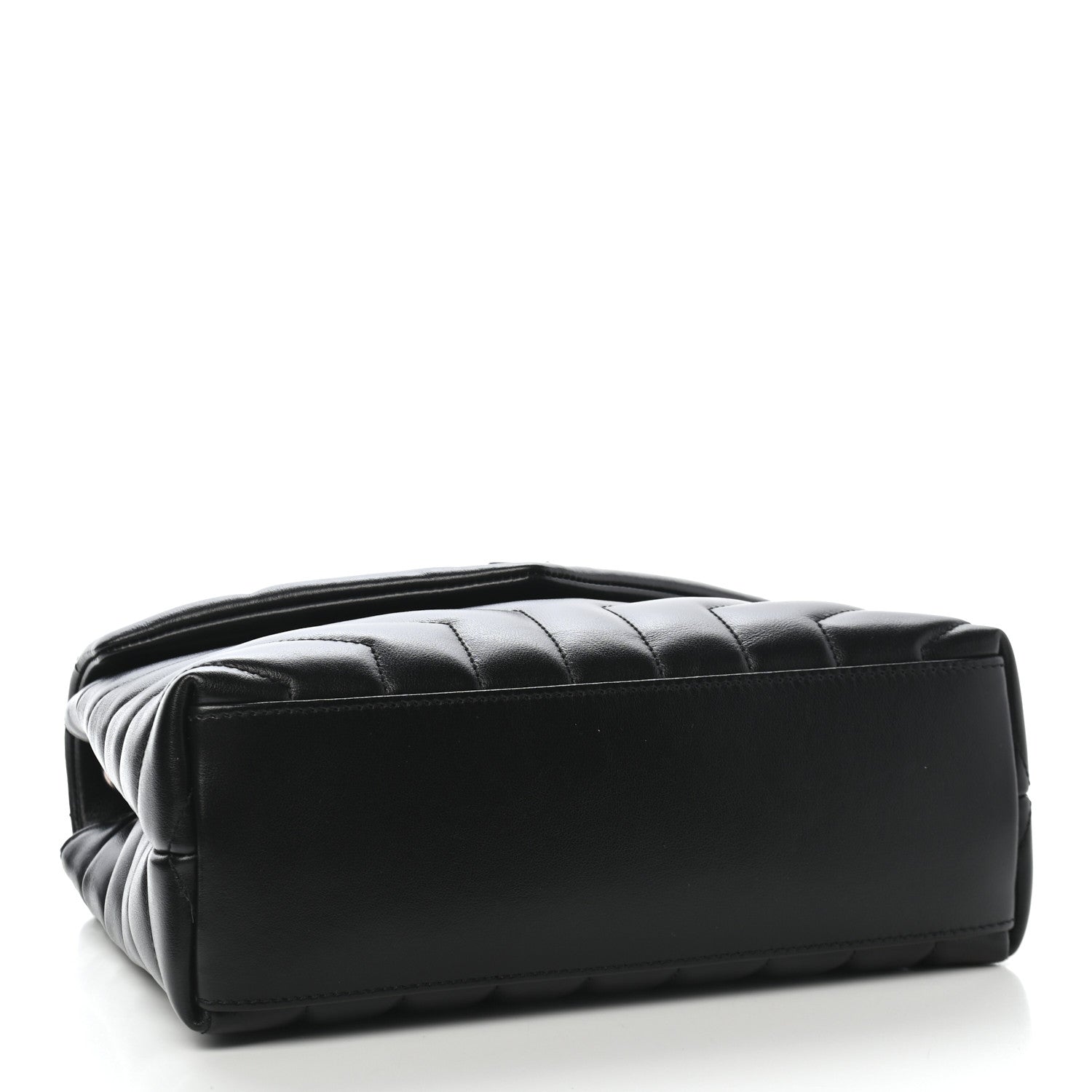 Saint Laurent Calfskin Y Quilted Monogram Small Loulou Chain Satchel Black 4 of 9