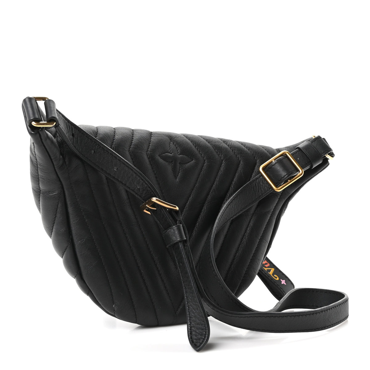 Calfskin Quilted New Wave Bumbag Black
