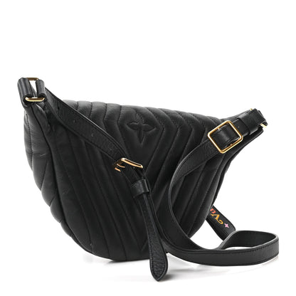 Louis Vuitton Calfskin Quilted New Wave Bumbag Black 3 of 9