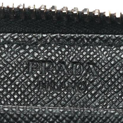 Prada Saffiano Metal Coin Purse Black 6 of 10