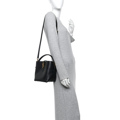 Saint Laurent Shiny Calfskin Le 37 Bucket Bag Black 2 of 9
