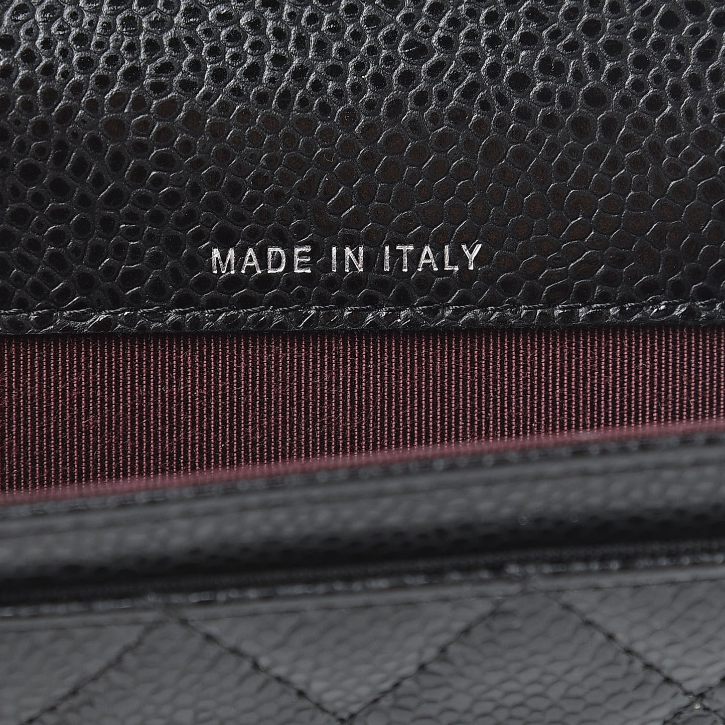 Caviar Quilted Flap Card Holder Black