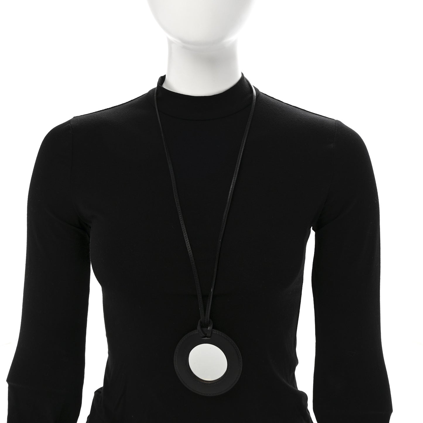 Chamonix Mirror Pendant Necklace Black