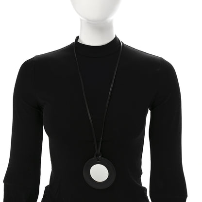 Hermes Chamonix Mirror Pendant Necklace Black 2 of 5