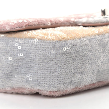 Chanel Sequin Mini Waterfall Flap Pink Blue Yellow 8 of 10