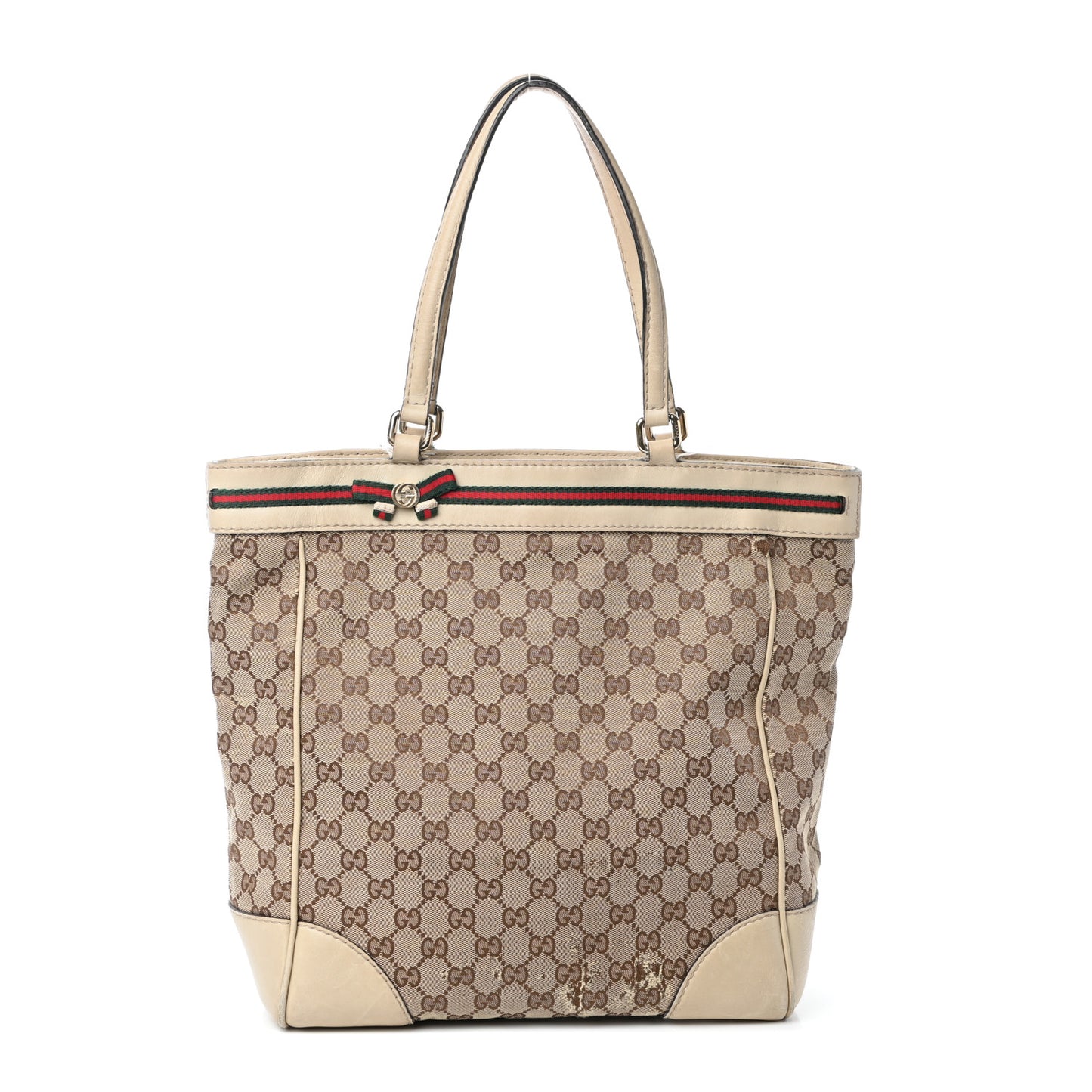 Monogram Web Medium Mayfair Tote Off White