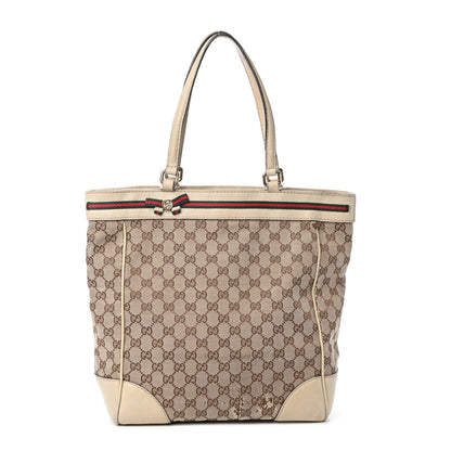 Gucci Monogram Web Medium Mayfair Tote Off White 1 of 10