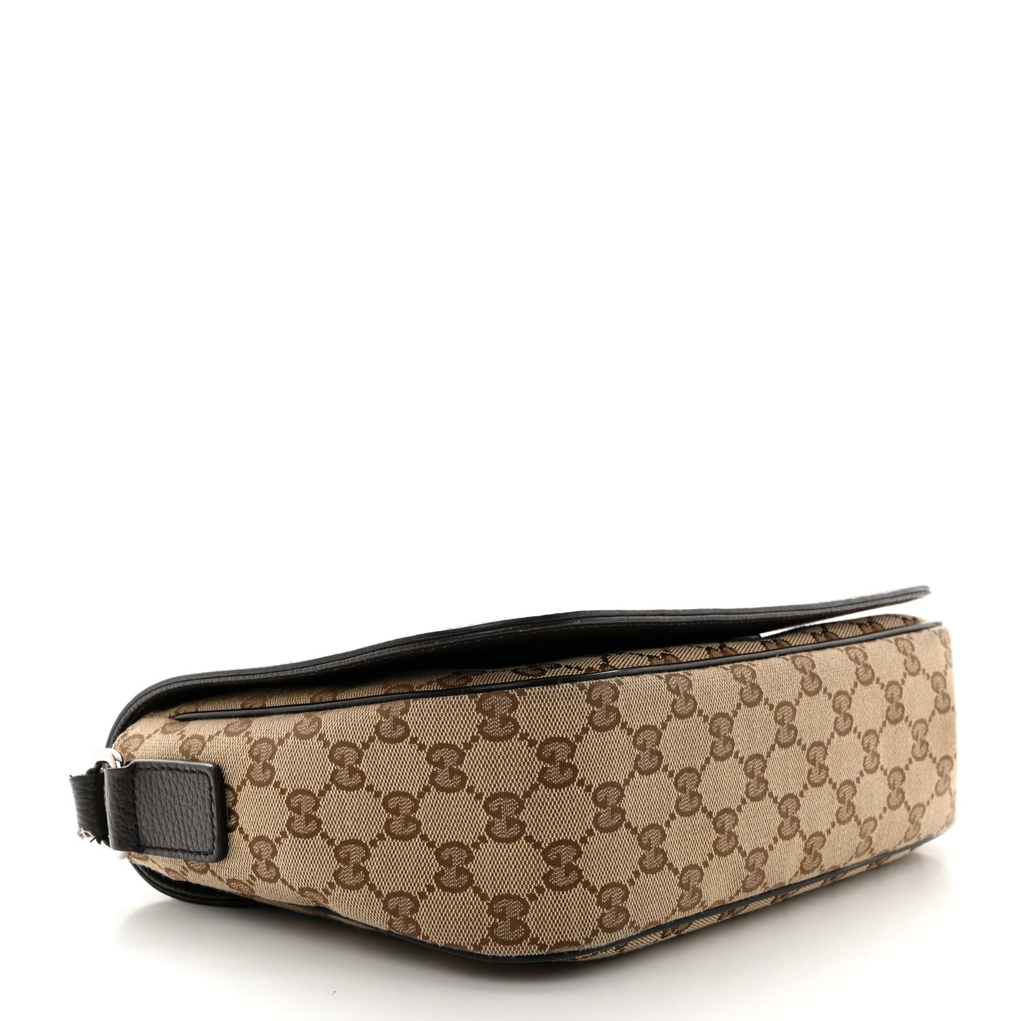 Monogram Flap Messenger Bag Beige Dark Brown