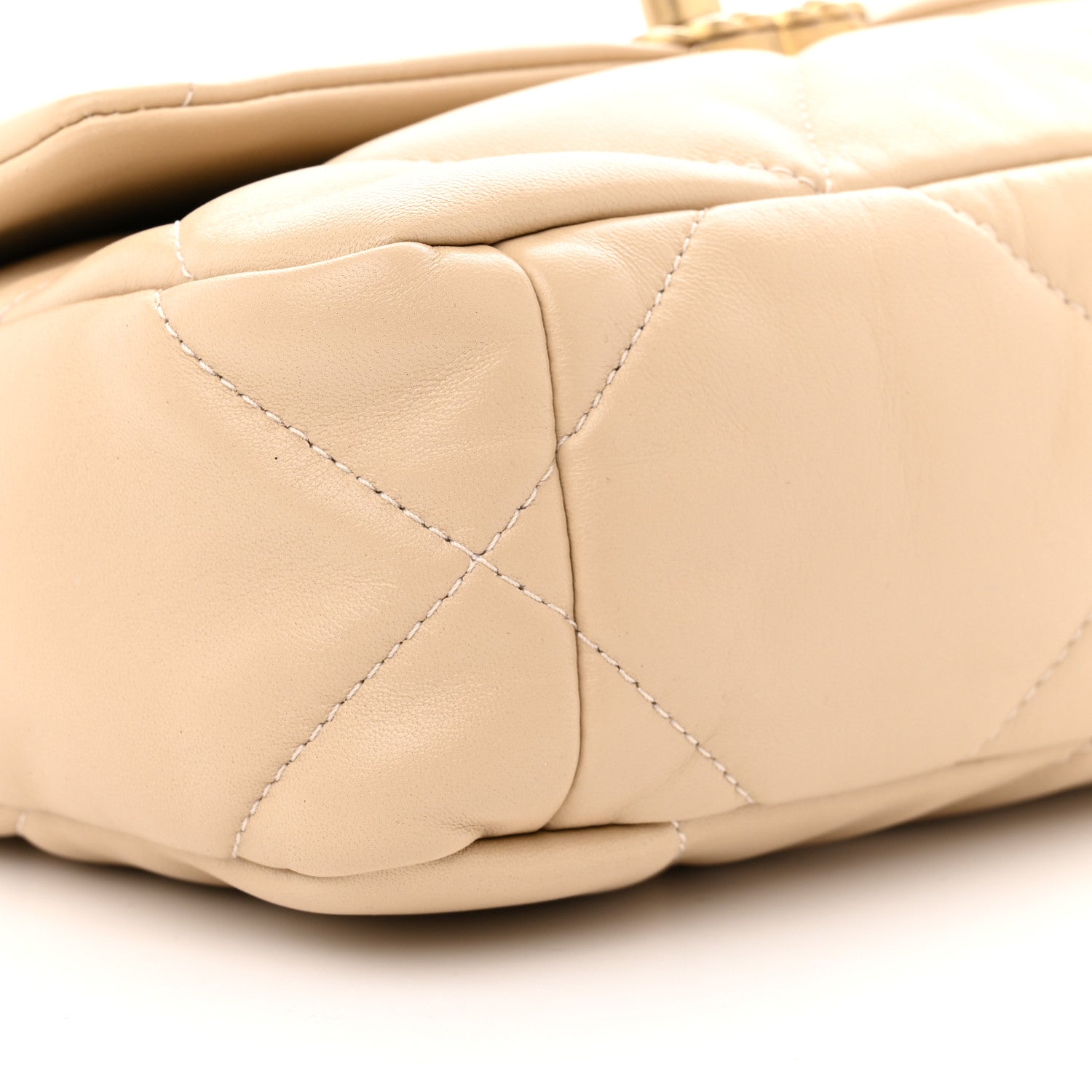 Chanel Lambskin Quilted Medium Chanel 19 Flap Beige 9 of 11
