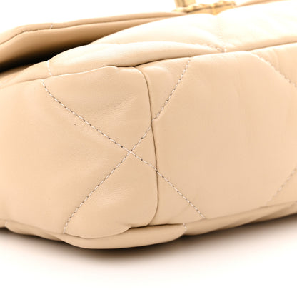 Chanel Lambskin Quilted Medium Chanel 19 Flap Beige 9 of 11