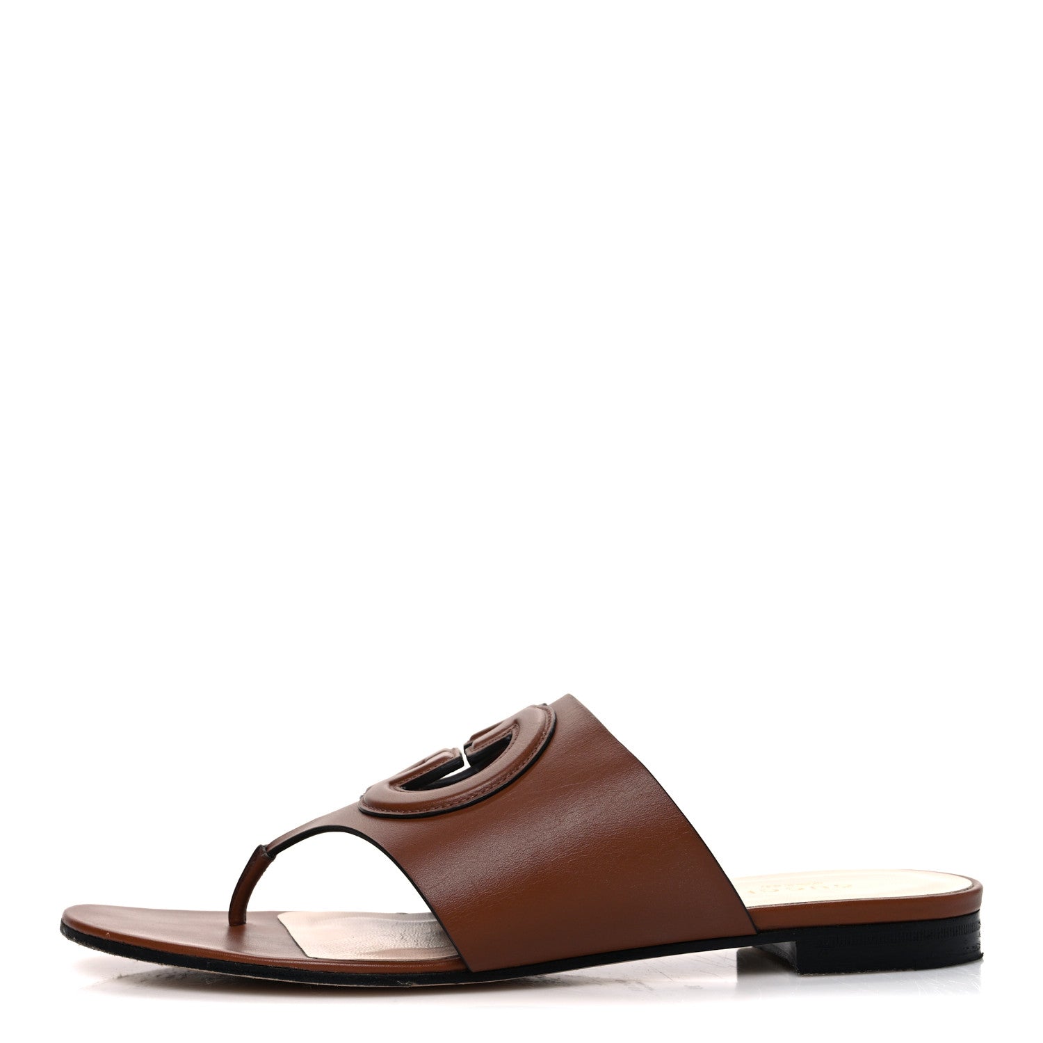Gucci Sierra Calfskin Interlocking G Cut Out Thong Sandals 39 Cuir 1 of 11