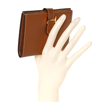 Hermes Epsom Bearn Compact Wallet Gold 2 of 12