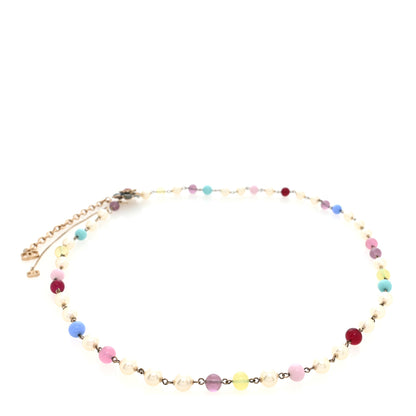 Chanel Pearl Enamel Crystal Flower Belt Gold Multicolor 4 of 6