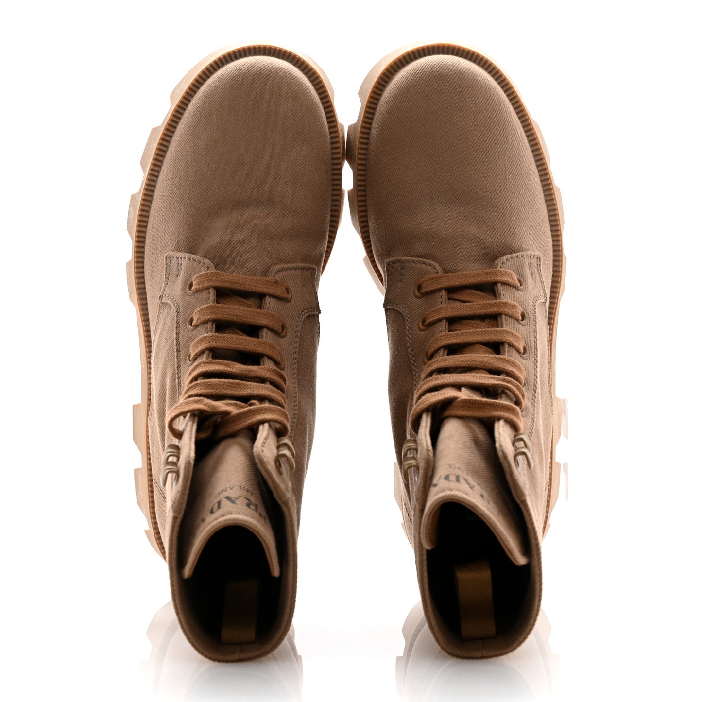 Washed Denim Rocksand 45mm Combat Boots 39 Kaki