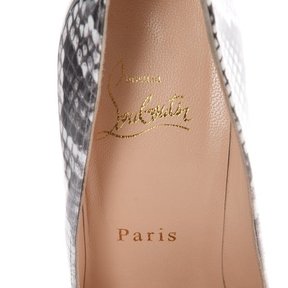 Christian Louboutin Patent Degrade Snakeskin Printed Pigalle Follies 100 Pumps 36 White Roccia 7 of 7