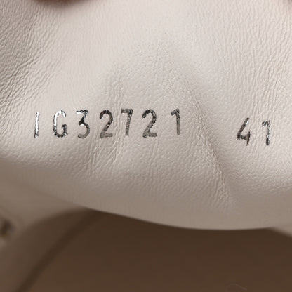 Chanel Velvet Calfskin Womens CC Sneakers 41 White Silver 8 of 13
