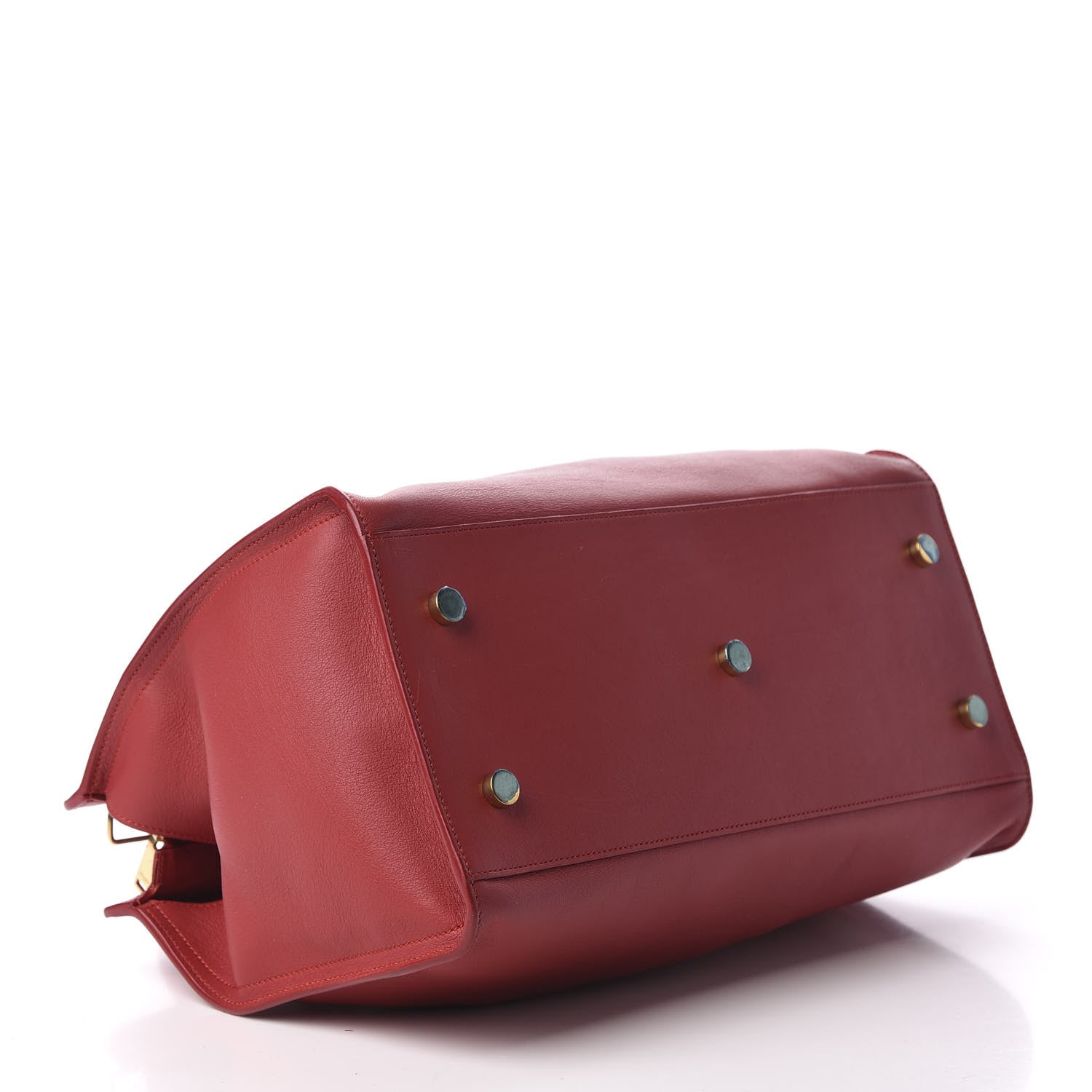Saint Laurent Smooth Calfskin Small Monogram Cabas New Red 4 of 10