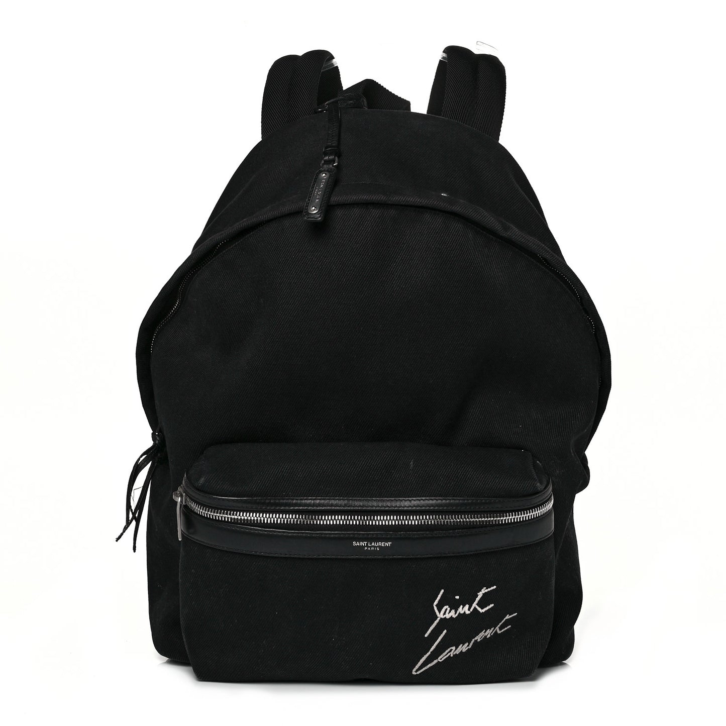 Canvas Signature Embroidered City Backpack Black