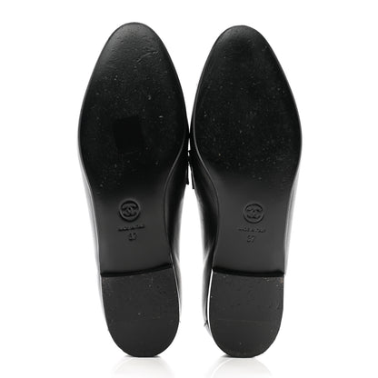 Chanel Lambskin CC Chain Mocassin Loafers 37 Black 5 of 10