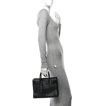 Saint Laurent Smooth Calfskin Studded Small Sac De Jour Black 2 of 12